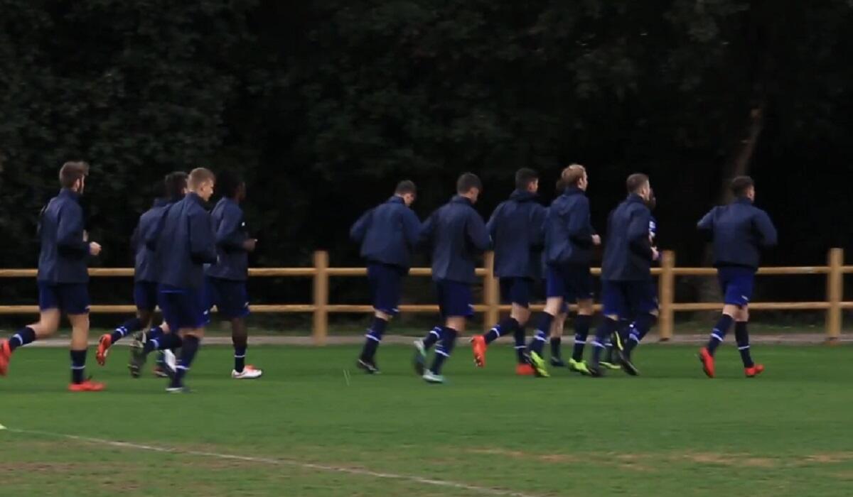 La Rappresentativa Serie D durante un allenamento