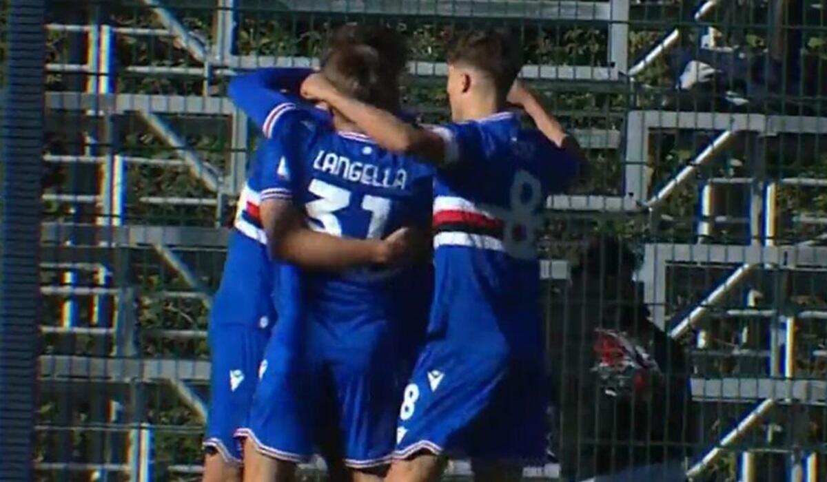 Esultanza della Sampdoria Primavera