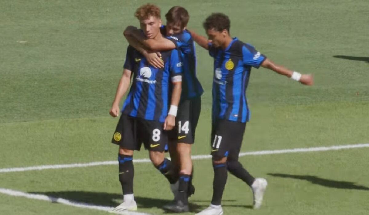 Esultanza dell'Inter Primavera