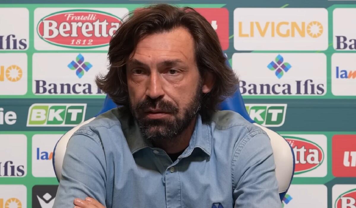 Andrea Pirlo in conferenza stampa