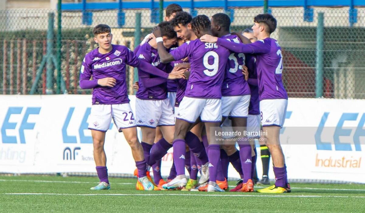 Esultanza della Fiorentina Primavera