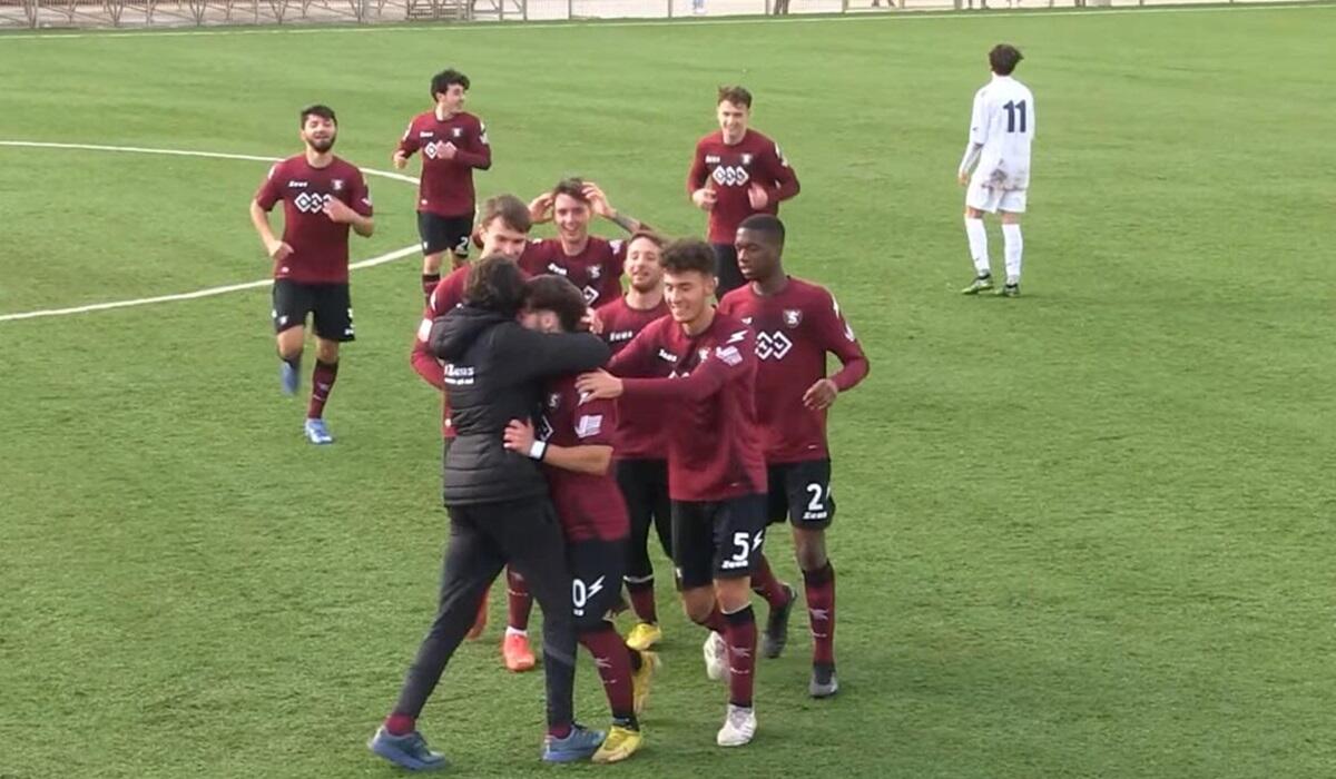 Esultanza della Salernitana Primavera