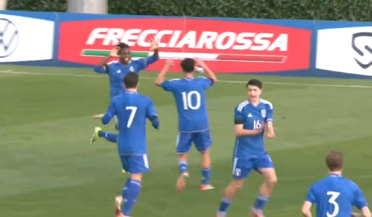 Esultanza dell'Italia U15