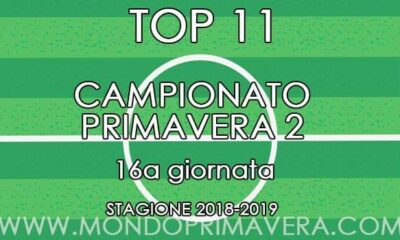 "11 e Lode" - Primavera 2: la Top 11 della 16^ giornata scelta da MondoPrimavera