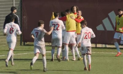 Esultanza del Monza Primavera dopo un gol