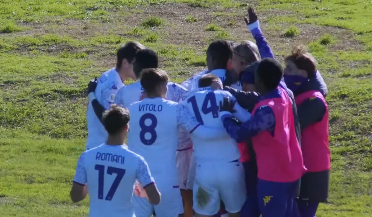 Esultanza della Fiorentina Primavera